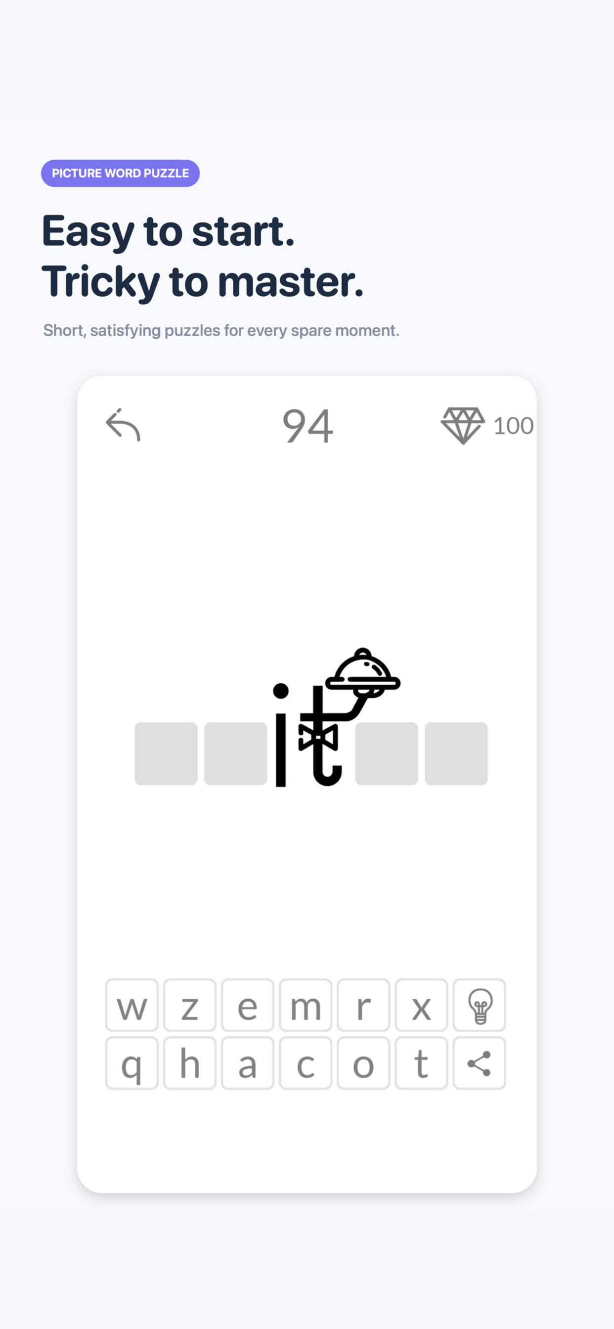 A hand-drawn visual word clue